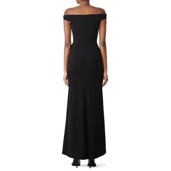 Slate & Willow Black Cobalt Contrast Ruffle Formal Gown $355 - Picture 4 of 10